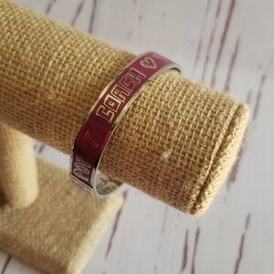 Coach poppy signature pink bangle